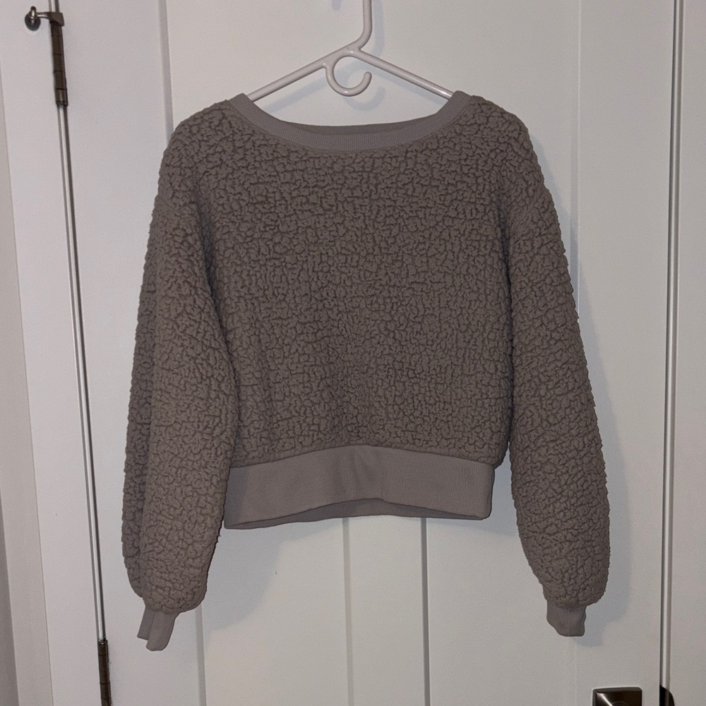 Express Textured Sweater in Gray